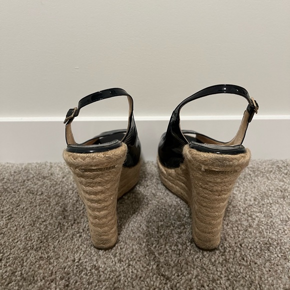 Jimmy Choo Navy Blue Platform Espadrilles Size 38 - Picture 3 of 6